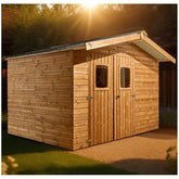 Abri Therma 10,60m² en bois thermo traité et toit en acier HABRITA Ma boutique